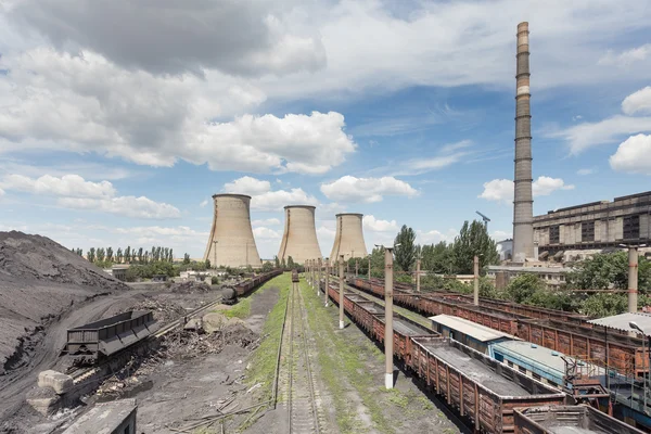 Coal power plant exterior and interior