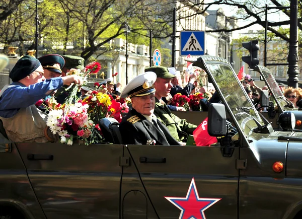 St. Petersburg - MAY 9: The parade dedicated to Victory Day on N