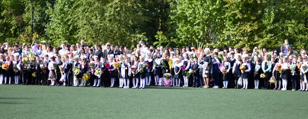 Saint Petersburg, Russia - September 1, 2015: Children go to sch