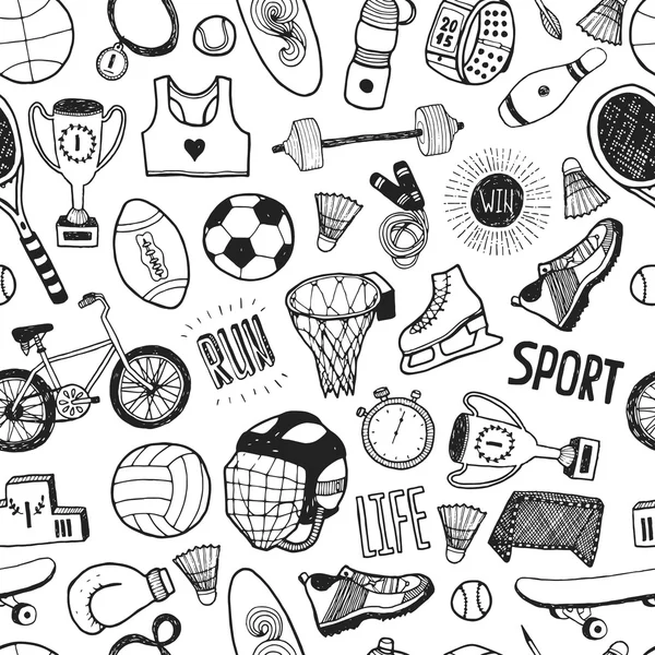 Hand drawn doodle sport background