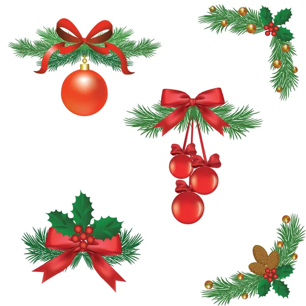 Set of Christmas tree decorations