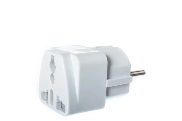 通用美国到欧洲旅行适配器转换器插头 - 图库照