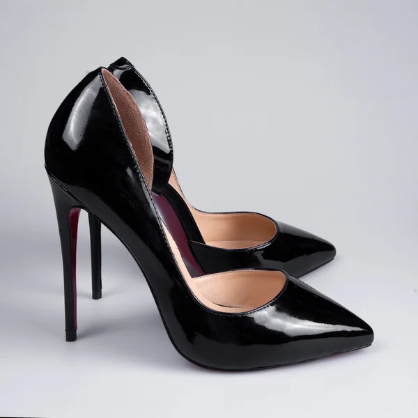 Black patent leather shoes