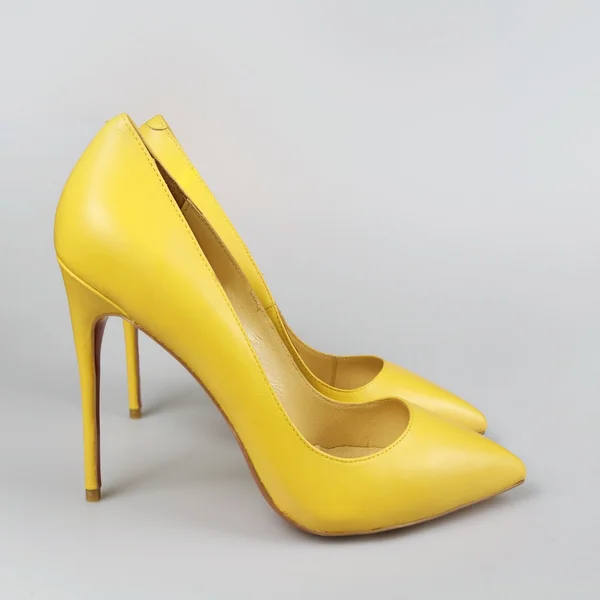 Women's bright yellow shoes