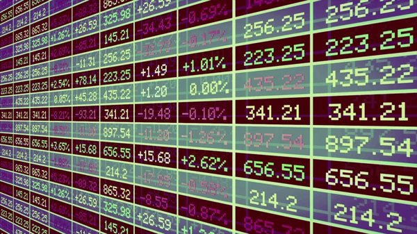 Display of Stock market made in Computer Graphics