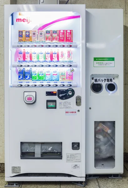 Vending machines of soft drinks and water.
