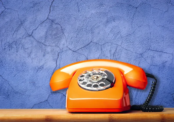 Orange vintage phone