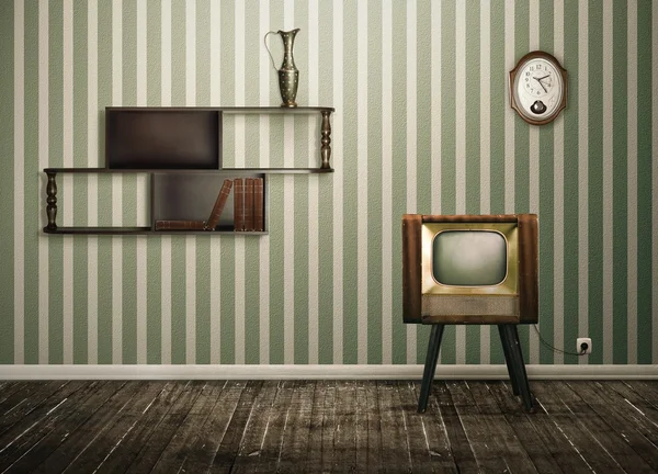 Vintage interior with TV
