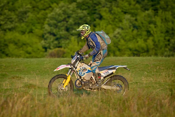 SIBIU, ROMANIA - JULY 16: Unknown competing in Red Bull ROMANIACS Hard Enduro Rally with a KTM 300  motorcycle. The hardest enduro rally in the world.