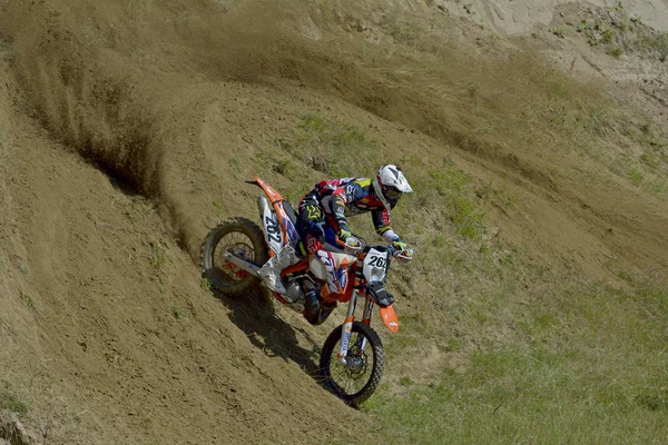 SIBIU, ROMANIA - JUNE 13: Marius Helmersen competing in Red Bull ROMANIACS Hard Enduro Rally with a KTM EXC motorcycle. The hardest enduro rally in the world. June 13, 2014 in Sibiu, Romania.