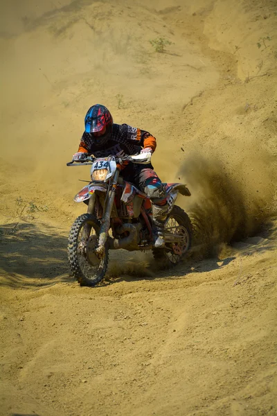 SIBIU, ROMANIA - JULY 18: Brian Till competing in Red Bull ROMANIACS Hard Enduro Rally with a Madscrap motorcycle. The hardest enduro rally in the world. July 18, 2015 in Sibiu, Romania.