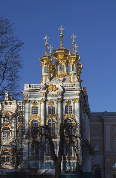 Dome of the palace church of the Catherine Palace. Town of Pushkin. Russia.