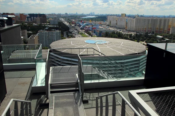 Moscow, Russia, August 23, 2014, Type of roof of an office building 