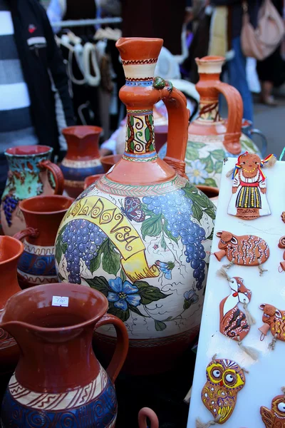 Chisinau, Moldova, 10.14.2014,For sale ceramic products at the celebration of the city Chisinau