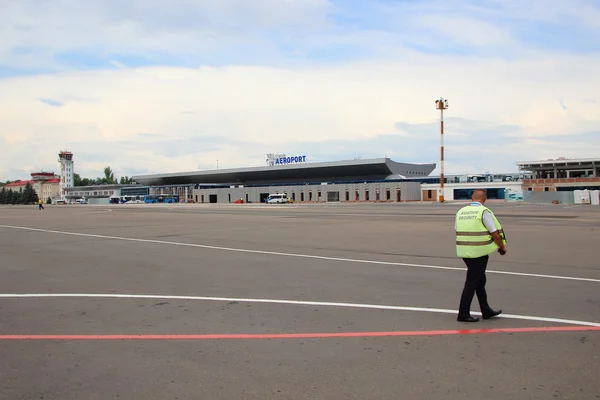 July 3, 2015, Chisinau, Moldova, Runway and work security guard Chisinau airport