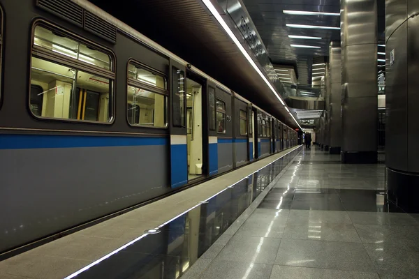 Empty car of Moscow metro station \