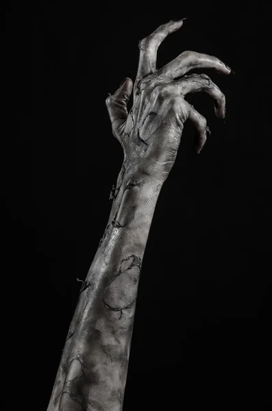 Black hand of death, the walking dead, zombie theme, halloween theme, zombie hands, black background, isolated, hand of death, mummy hands, the hands of the devil, black nails, hands monster