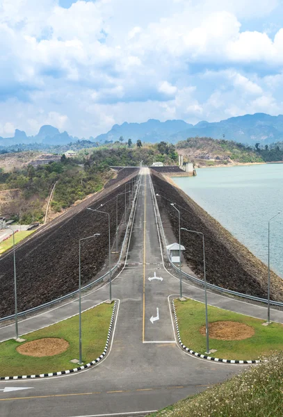 View over of  ratchaprapha dam hydro electric power station at Surat Thani province,Thailand