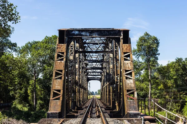 Old steel train bridge