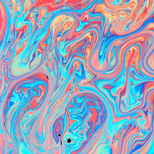 Colorful of oil flow from bubble