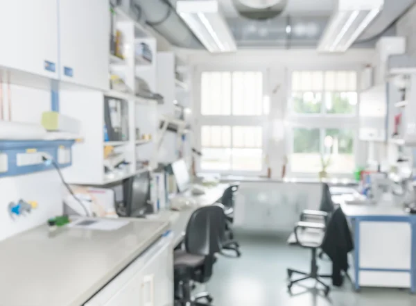 Modern laboratory interior out of focus