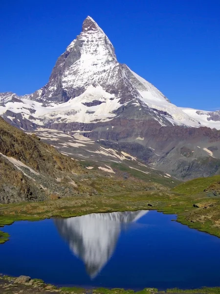 Matterhorn mountain with snowy top