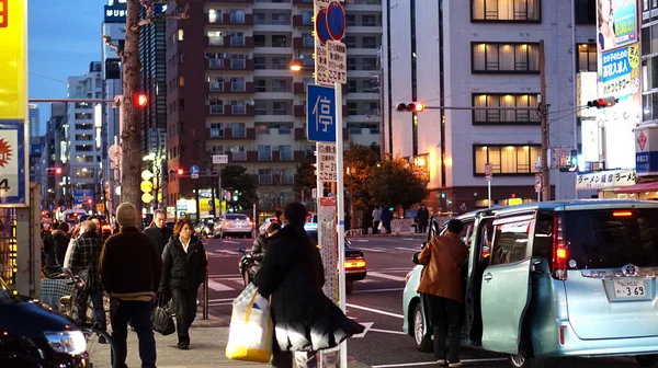 Osaka Japan - March 2015: Japanese people walking home after wor
