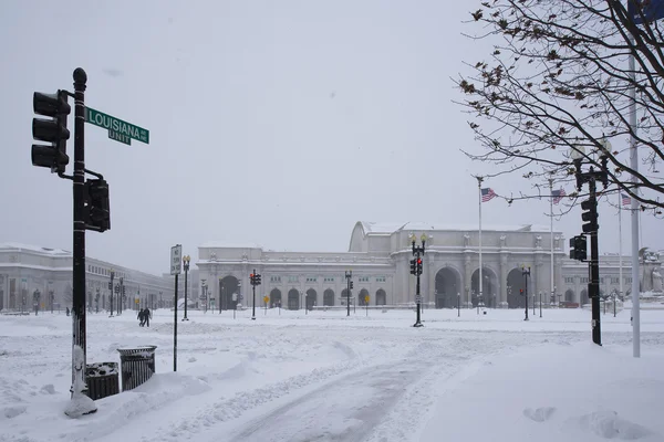 Union Station in the snow