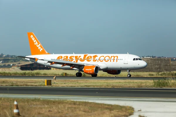 EasyJet Airline takes off from International Airport \'Makedonia