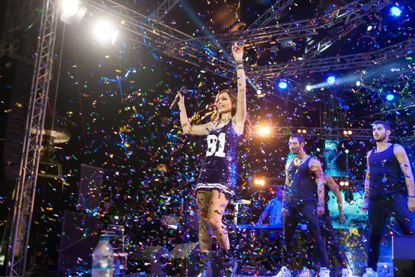 Singer Despina Vandi performing at MAD North Stage festival