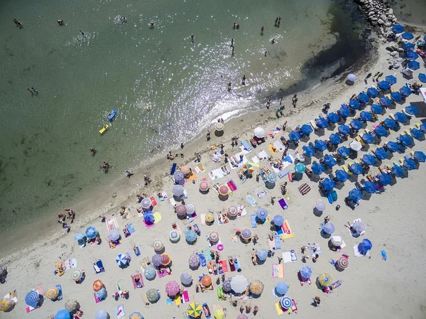 Aerial view of beach in Katerini, Greece.