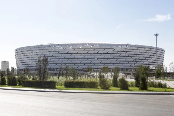 View of Baku National Stadium in Baku, Azerbaijan.