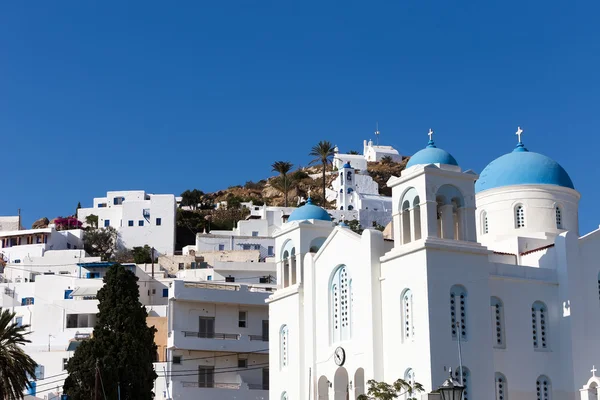 Wonderful view of City buildings in Ios Island, Greece