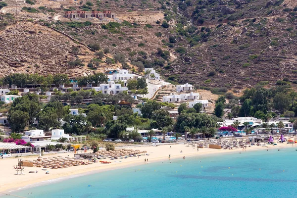 Aerial view of the beaches of Greek island of Ios island, Cyclad