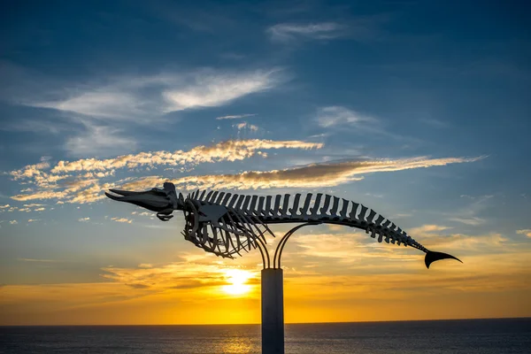 Fish skeleton monument on Fuerteventura island