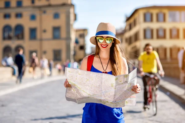 Woman traveling in Florence city