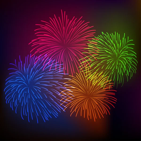 Vector fireworks background