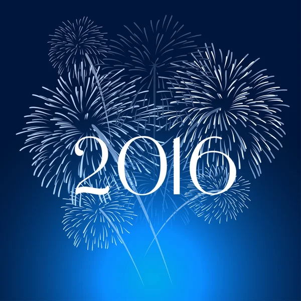 Happy new year fireworks 2016 holiday background design