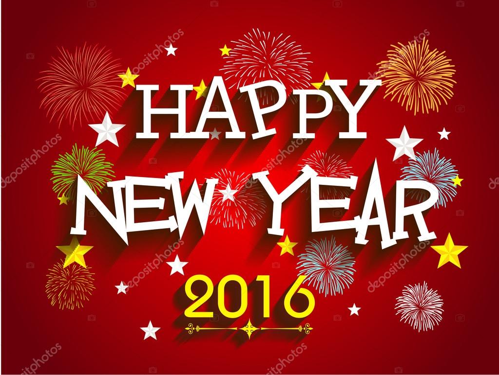 beautiful text happy new year 2016 stock vector beautiful text happy new year 2016 stock vector