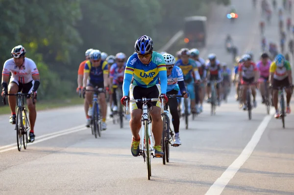 KUANTAN - JUNE 1: unidentified cyclists in action during Kuantan160 on June 1, 2014 in Kuantan, Pahang, Malaysia. KUANTAN160 is a non-profit, non-race 160KM bicycle ride around Kuantan City.