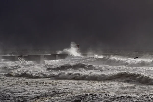 Dark sea storm
