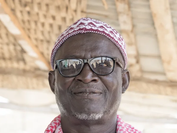 Thiaroye, Senegal, Africa, July 18, 2014: Unidentified Muslim man entering the Grand Mosque