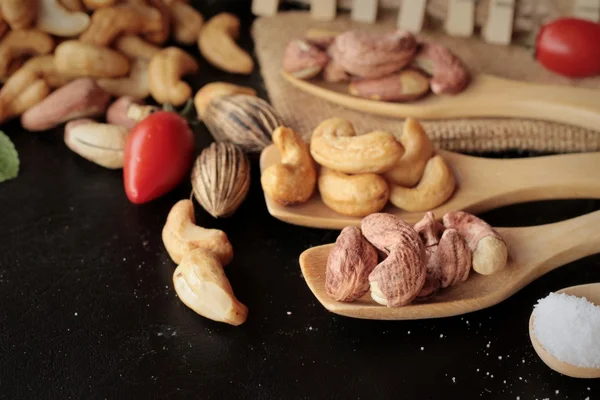 Cashews nuts are roasted delicious with salt