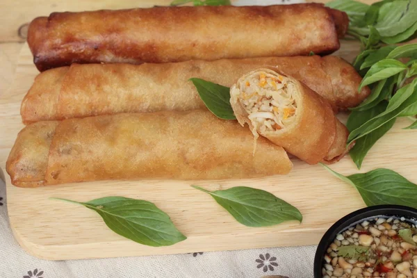 Fried spring rolls traditional for appetizer food