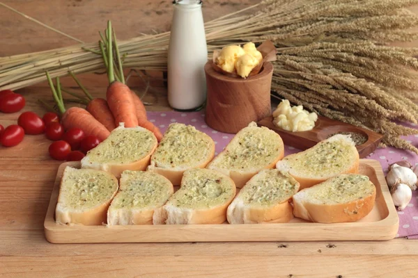 Garlic bread of herb delicious with making bread.