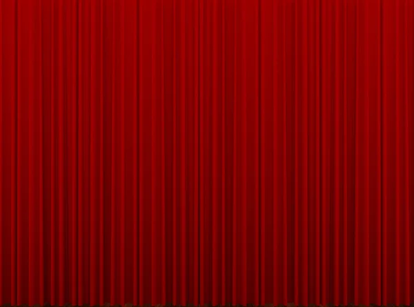 Red closed curtain