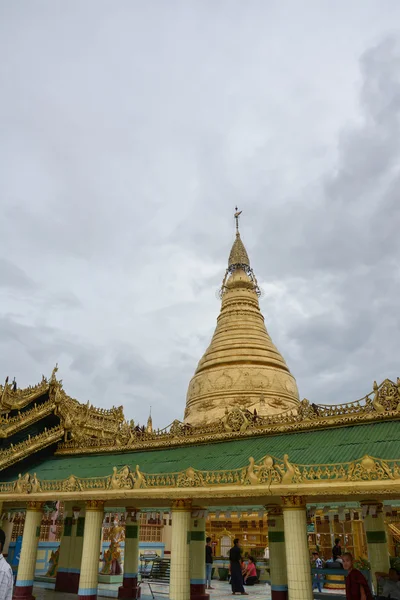 SAGAING HILL, MYANMAR - JULY 31, 2015: beautiful temple at the top of Sagaing hill near Mandalay, great tourist attraction.