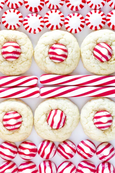 Homemade Candy Cane Kiss Cookies