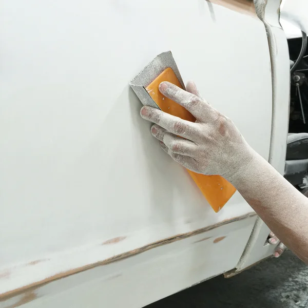 Car body work auto repair paint after the accident.