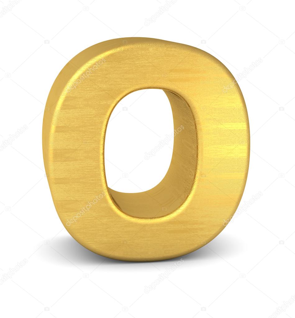 3D Buchstaben O gold — Stockfoto #100816526